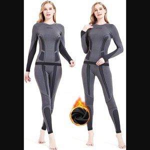 COPY - NWT NOOYME Compression Thermal Underwear for Women - Gray/Black